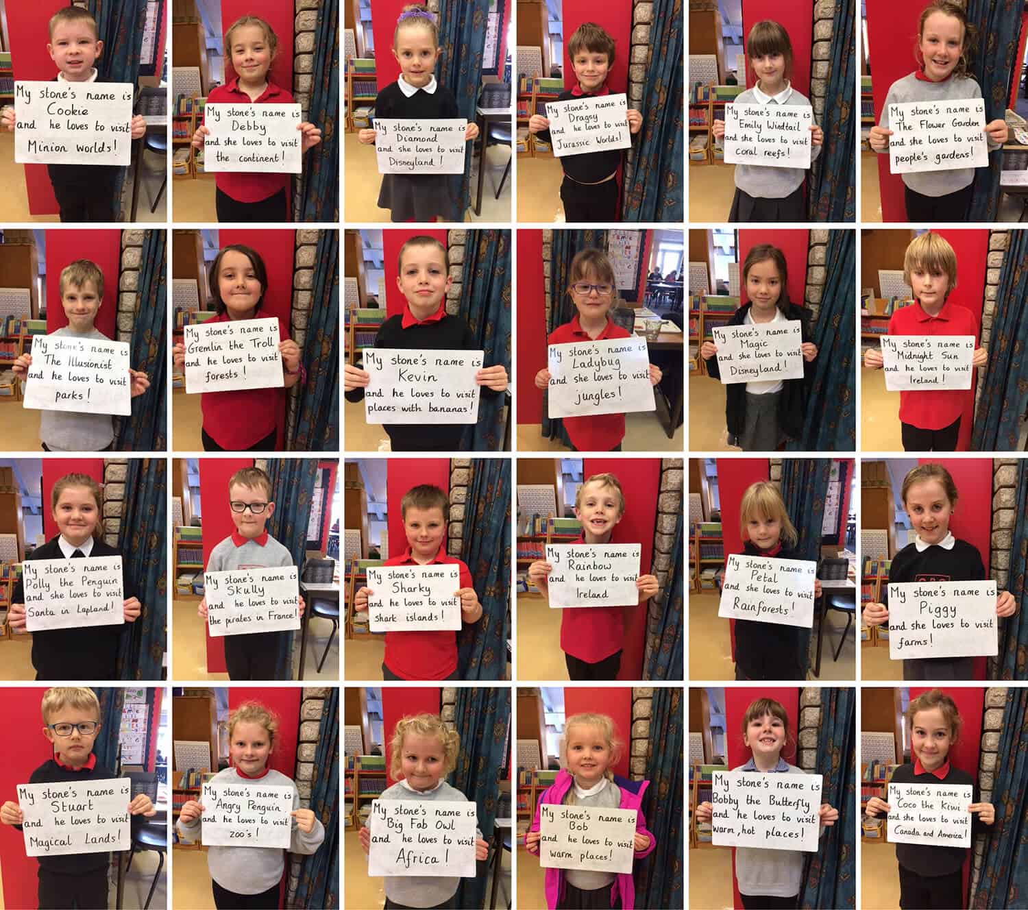 Caerlaverock Children and their stones