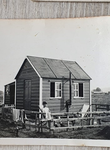 Laura Cowan old photo Caerlaverock hut